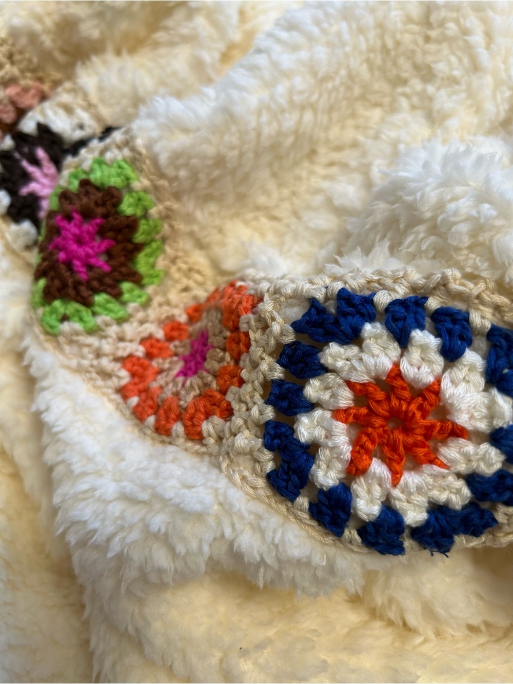 NWT - Cider Fleece Floral Crochet Hoodie - Picture 5 of 12